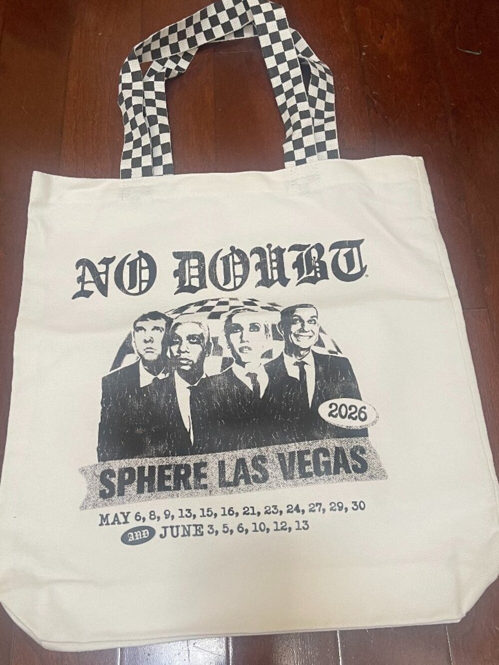 Official No Doubt Sphere Las Vegas 2026 Tote Bag Concert Merch